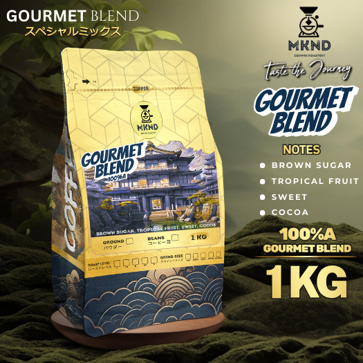 

MKND COFFEE ROASTERY - Arabika Gourmet Blend 1Kg Arabika 100% Kopi Susus | Blend Kopi | Medium Dark | White Coffee
