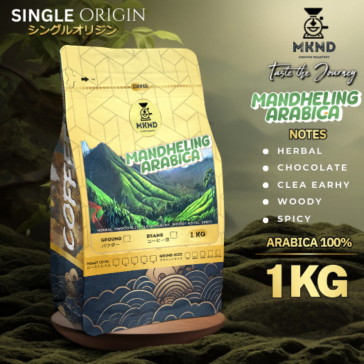 

MKND COFFEE ROASTERY - Arabika Mandailing 1Kg Singgel Origing | Biji kopi | Manuwal Brew | Medium Roast