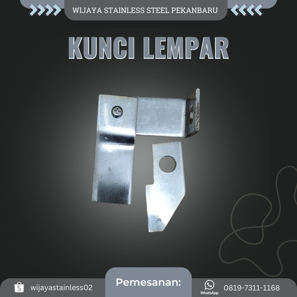 KUNCI LEMPAR STAINLESS STENLIS STEEL ORNAMEN PINTU PAGAR