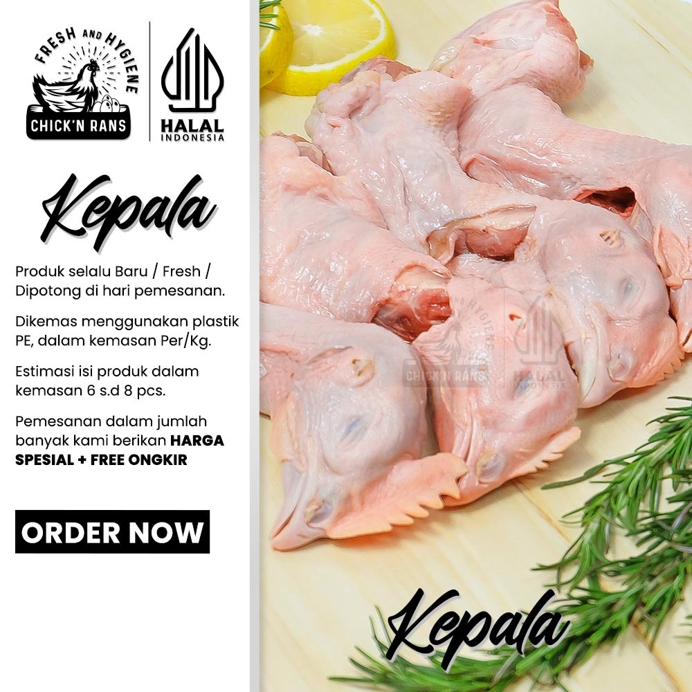

Kepala Ayam Fresh/Frozen 1kg