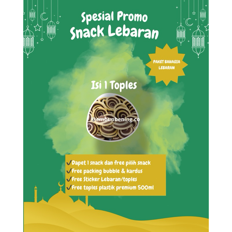 

[Embun Snacks] Hampers Idul Fitri isi 1 Toples 500ml / Bingkisan Parcel Ramadan