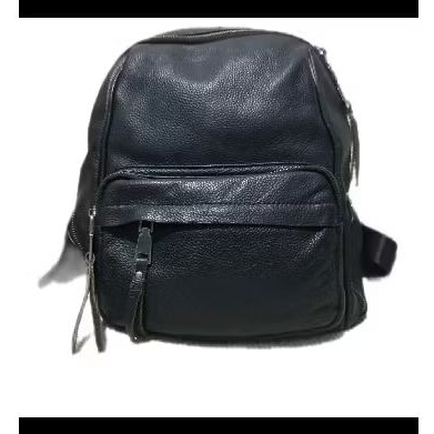 Backpack Kulas Kulit Asli Genuine Leather warna HITAM .SEKEN.NORETURN.