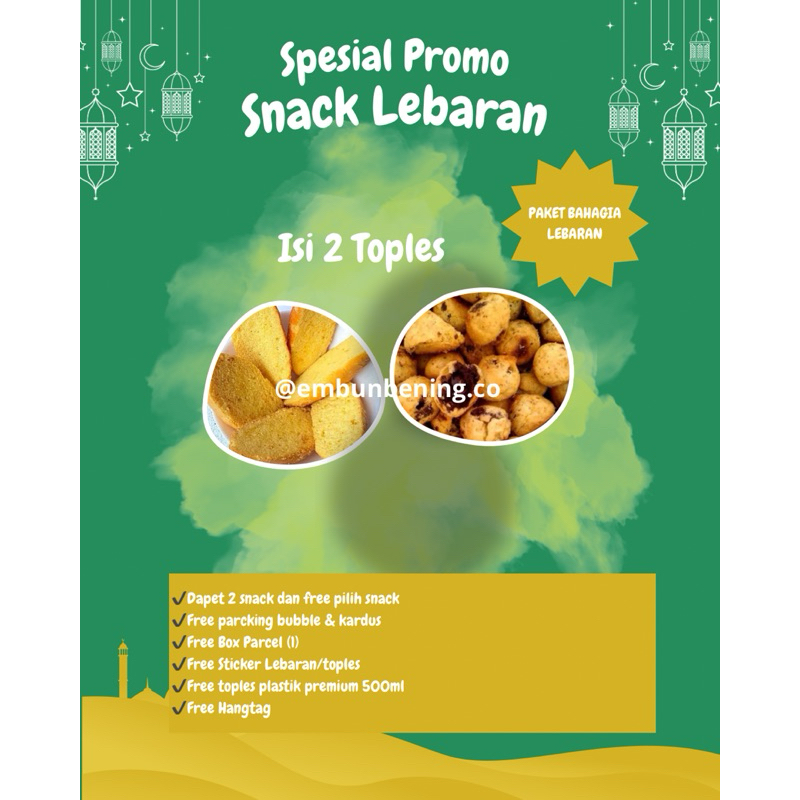 

[Embun Snacks] Hampers Idul Fitri isi 2 Toples 500ml / Bingkisan Parcel Ramadan