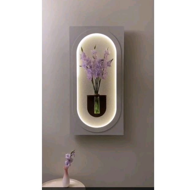 lukisan aesthetic || lampu dinding || ambalan || lukisan 3d