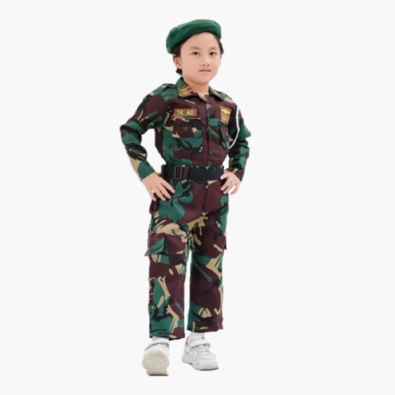 BEST SELLER COSTUM SERAGAM PROFESI ANAK TNI AD BARET//SERAGAM TNI AD BARET BERKUALITAS