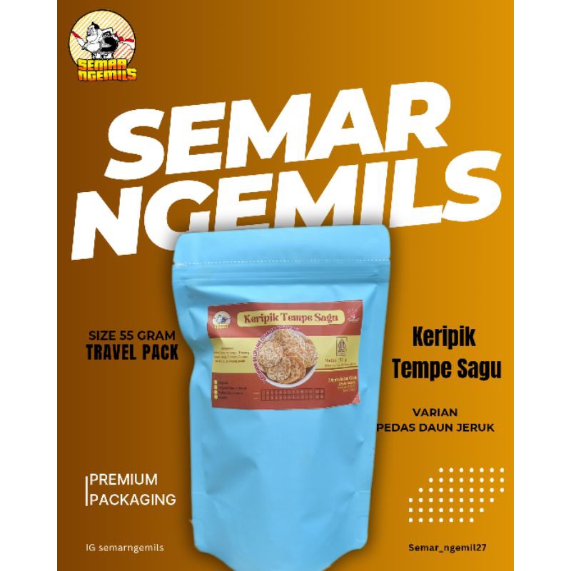 

Keripik Tempe Sagu Oven. Varian Pedas Daun Jeruk netto 55 gram