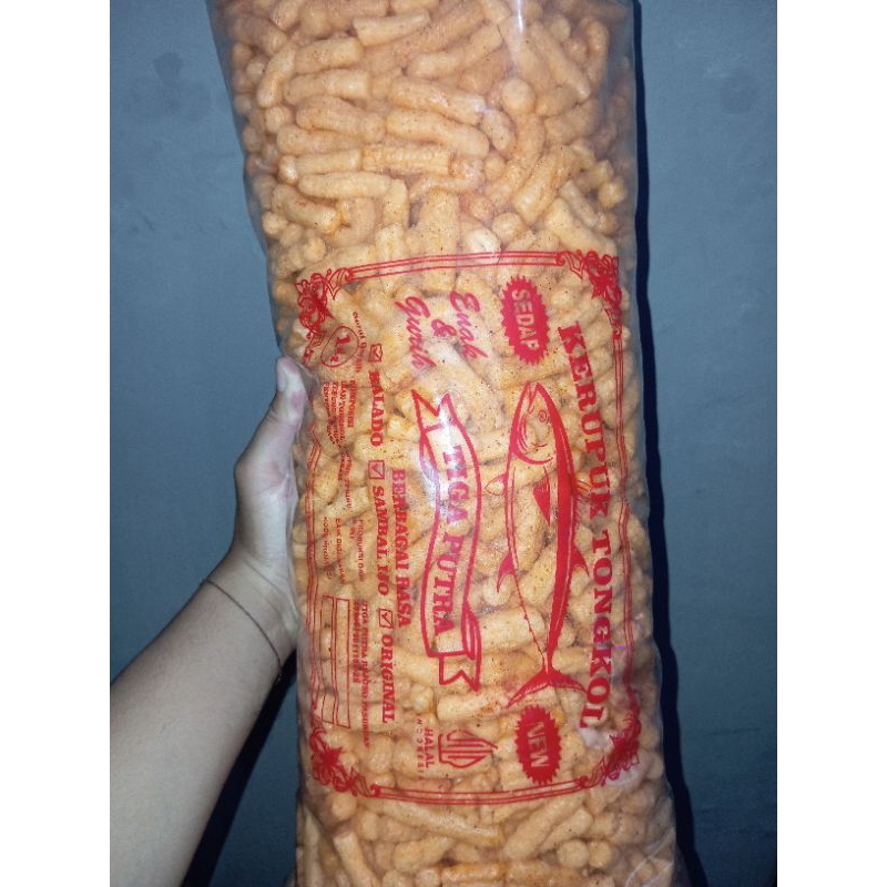 

Krupuk Stik Ikan Tongkol Rasa Balado Grosir Murah Kemasan Bal /1kg