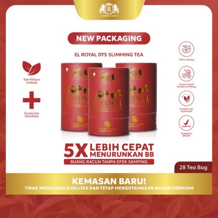 

3Pcs El Royal Detox Slimming Tea , Membantu Proses Detoksifikasi Tubuh Dan Mendukung Penurunan Berat Badan