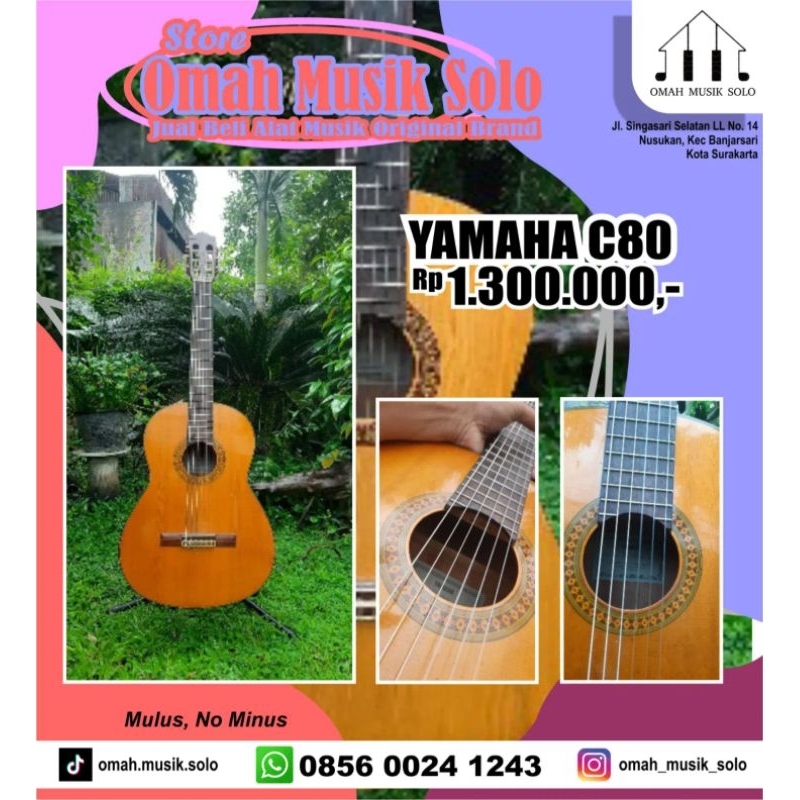 gitar yamaha c80 original