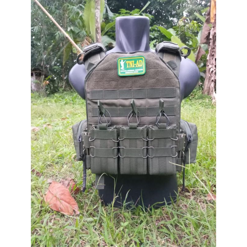 bodyvest tactical hijau army / rompi serbu / rompi tactical