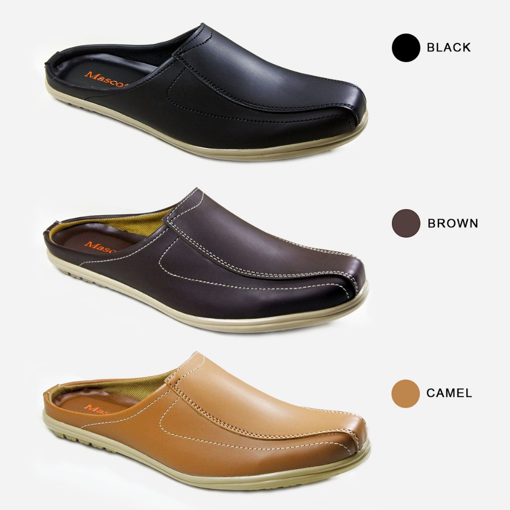 Mascotte GAFAFI | Sepatu Sandal Pria 924.018 [HItam,Cokelat dan Camel]