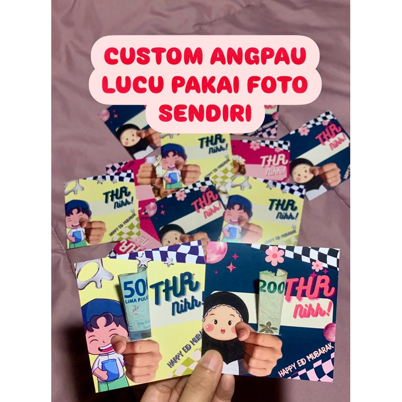 

[Baca Deskripsi] AMPLOP THR LEBARAN LUCU / CUSTOM FOTO Min 15 pcs/ MONEY HOLDER / AMPLOP LEBARAN / Money Holder THR LEBARAN / Amplop THR / Amplop uang lucu / Angpau foto pribadi