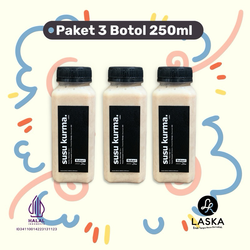 

Susu Kurma LASKA 250ml PAKET 3pcs•ASI BOOSTER•PENAMBAH ENERGI•BAIK UNTUK IBU HAMIL