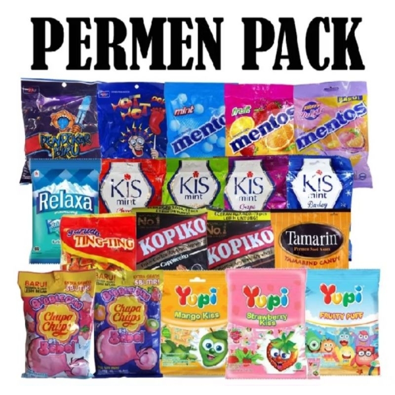 

PROMO [ PERMEN PACK KIS, YUPI , RELAXA, KOPIKO, KAKI, FOX, TAMARIN ]