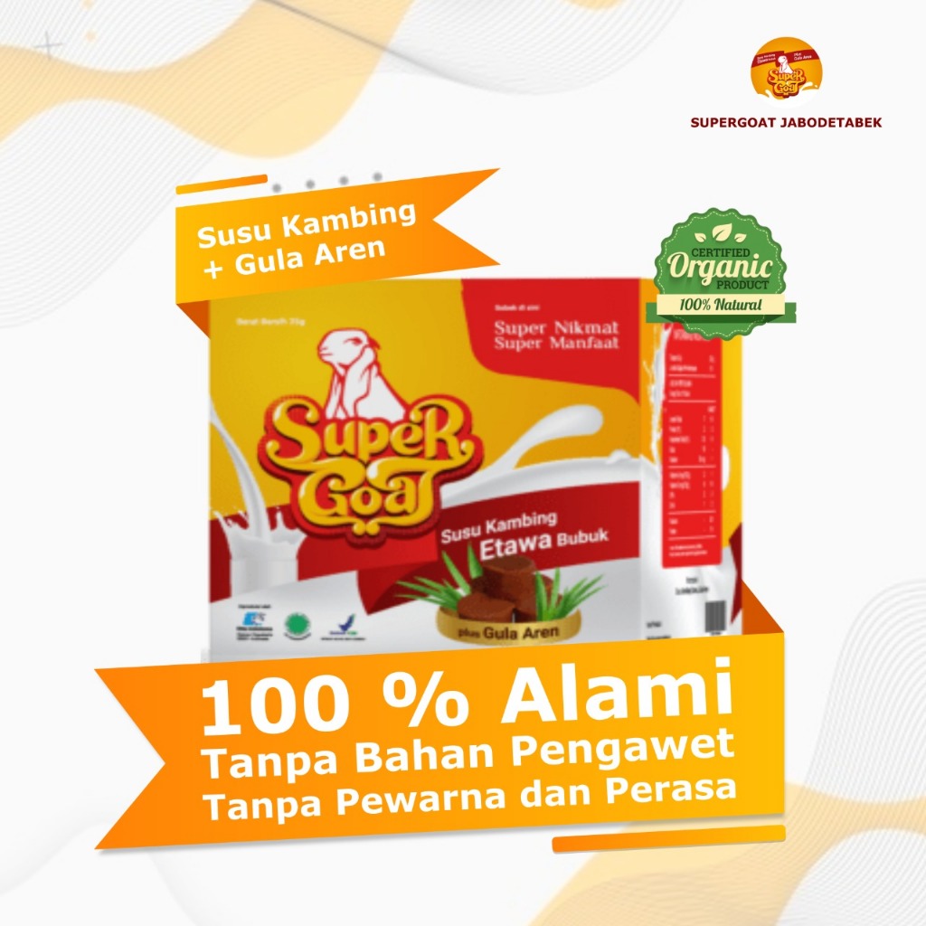 

Supergoat susu kambing etawa bubuk gula aren meningkatkan immunitas tubuh sudah BPOM