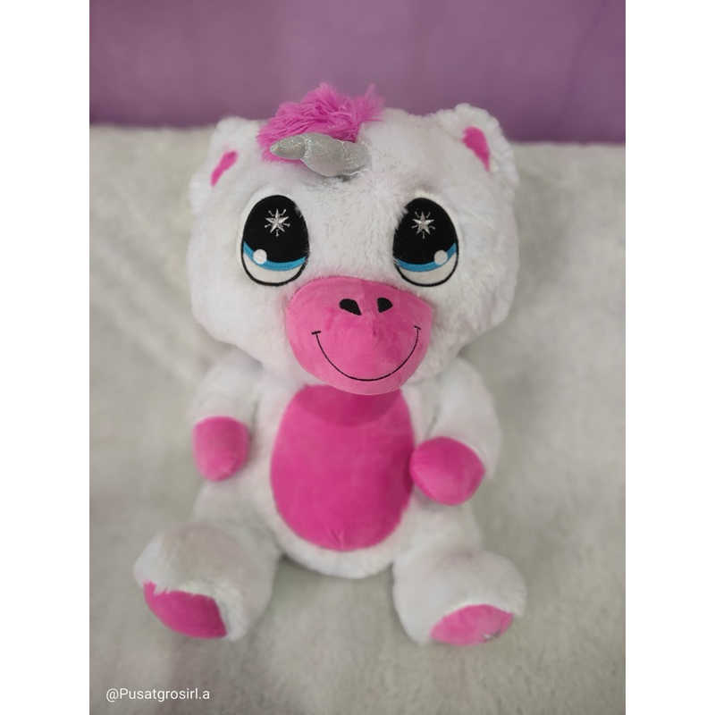 Boneka unicorn putih jumbo/boneka lucu