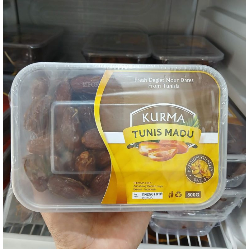 

Kurma Tunis Madu Annabawy Premium Fresh Deglet Nour Dates Original 500gr