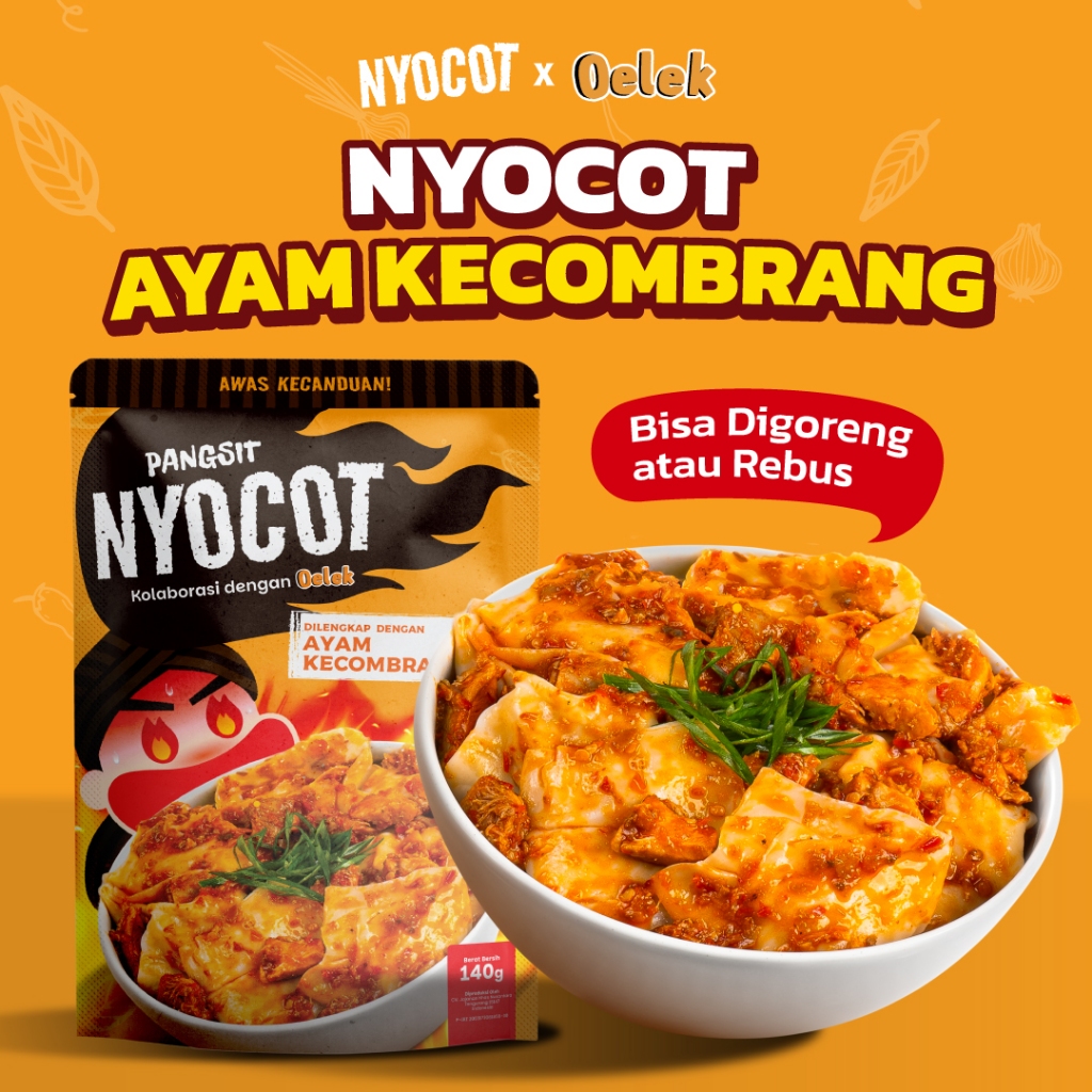 

NYOCOT Pangsit Ayam Kecombrang Renyah Gurih / Cocok untuk Ngemil / Cemilan Pangsit Chili Oil / Makanan Instant