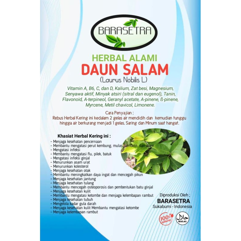 

DAUN SALAM Kering memiliki banyak manfaat untuk kesehatan tubuh. Salam juga bisa dijadikan bumbu penyedap aroma masakan. Daun salam adalah daun ajaib seribu manfaat didalamnya. konsumsi rutin untuk kesehatan tubuh. Daun Salam kering segera order disini.