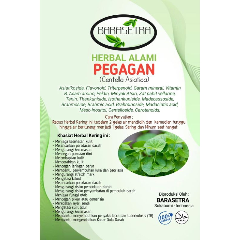 

PEGAGAN daun kering pegagan baik untuk kesehatan tubuh. Selain dapat digunakan untuk lalapan ternyata banyak manfaat yaitu sebagai obat herbal Tradisional. Daun pegagan kering hasil pengolahan terbaik segera order disini. Pegagan kering barasetra.