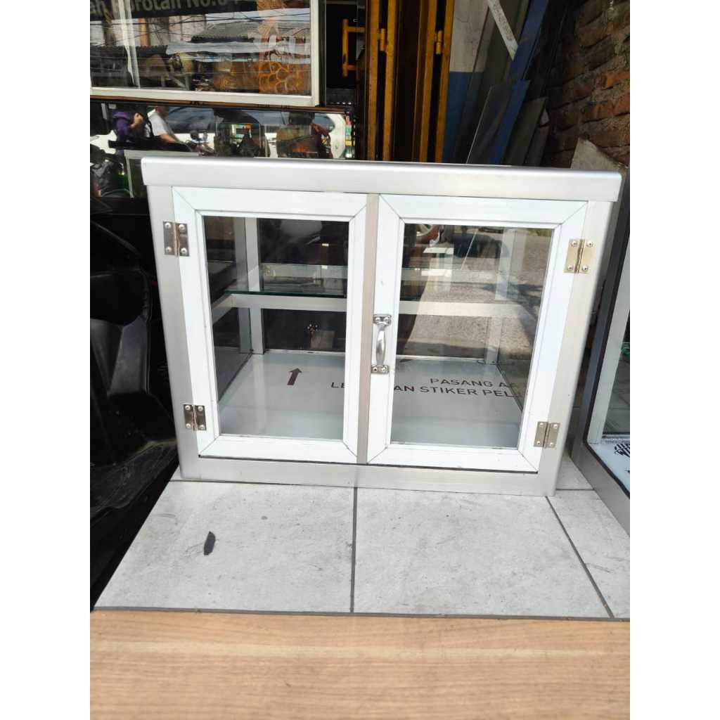 40*25*40 ETALASE ROKO JUMBO TIANG ALUMUNIUM/ETALASE JUALAN/ETALASE ROKO/ETALASE