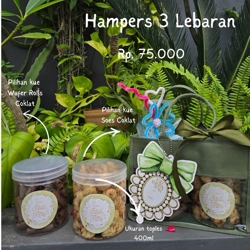 

Hampers Lebaran Tas dan kue kering