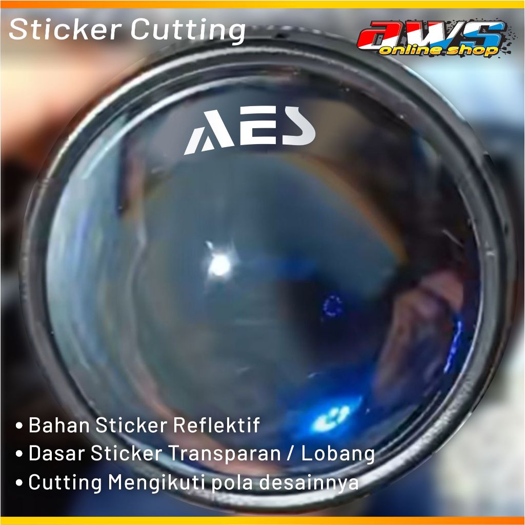 Sticker biled AES Mini Font Terbalik