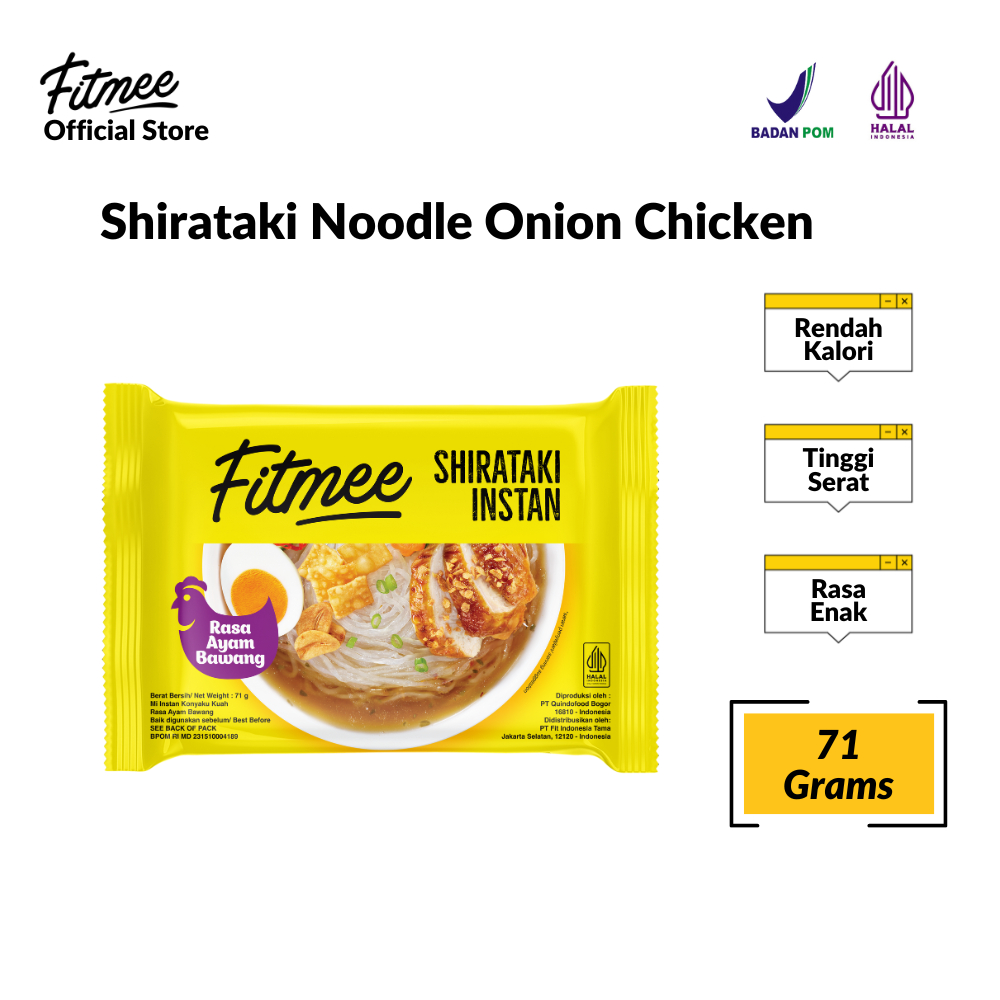 

Fitmee Mie Instan Sehat Shirataki Ayam Bawang Gluten Free 71 Gr