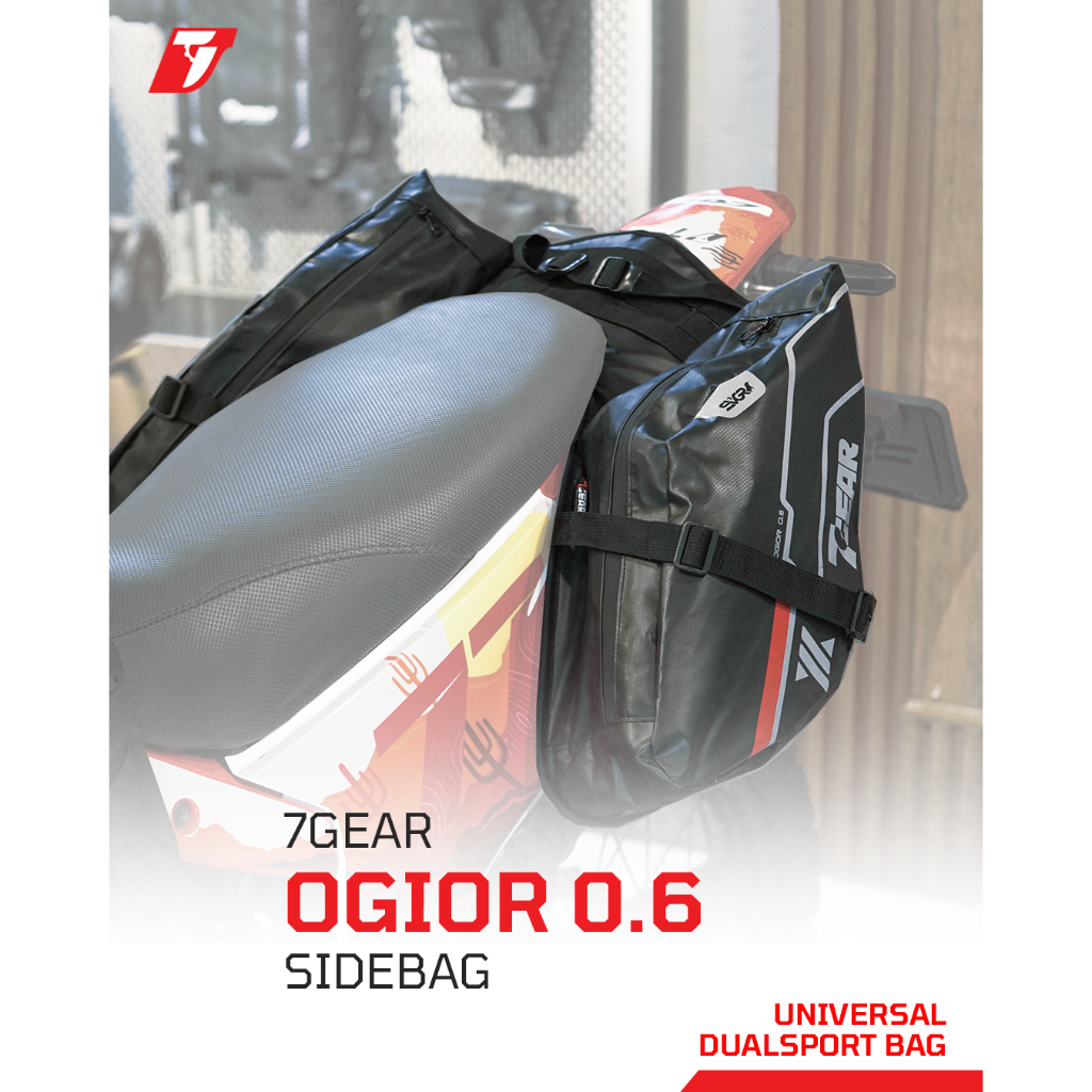 SIDEBAG OGIOR 0.3 7gear waterproof tas penambah kapasitas barang bawaan untuk motor trail,KLX,CRF, C