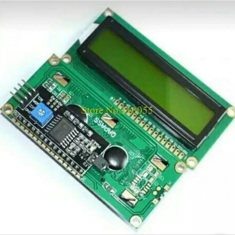 lcd i2c 1602 Green 16x2 hijau display + i2c