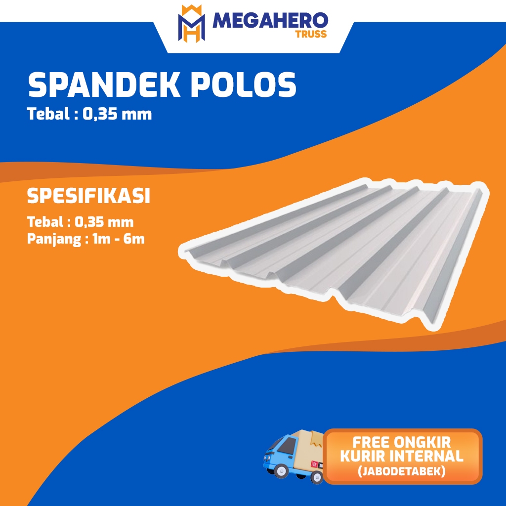 SPANDEK POLOS KUALITAS PREMIUM ANTI BOCOR 0.35 PANJANG 1 m - 6 m