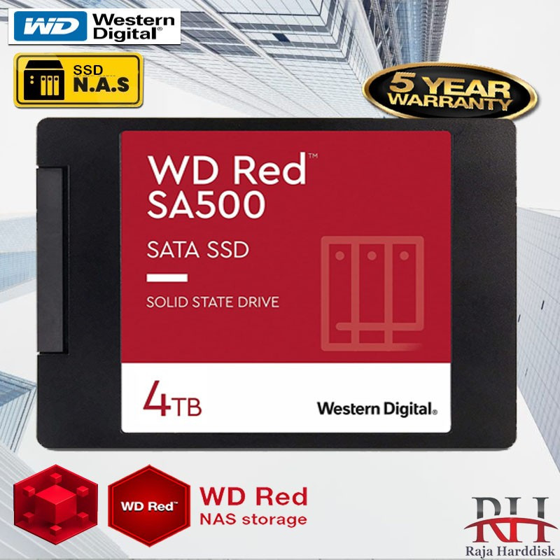WD Red NAS SSD SA500 4TB 2.5" Sata3 - Western Digital 4 TB SA 500