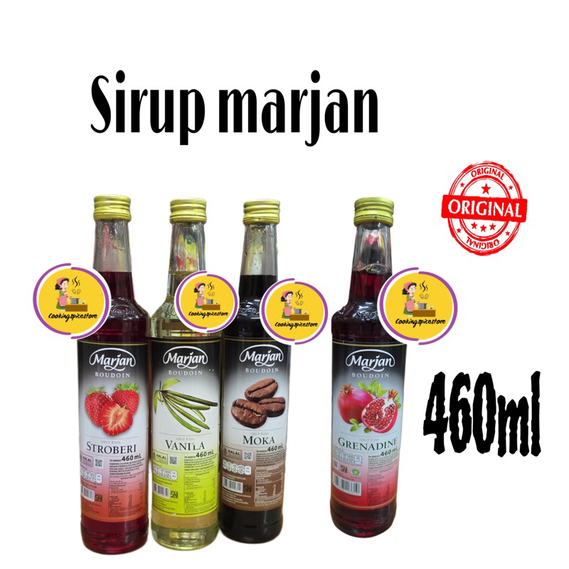 

MARJAN SYRUP BOUDOIN GRENADINE / STRAWBERRY / VANILA / MOKA 460ml