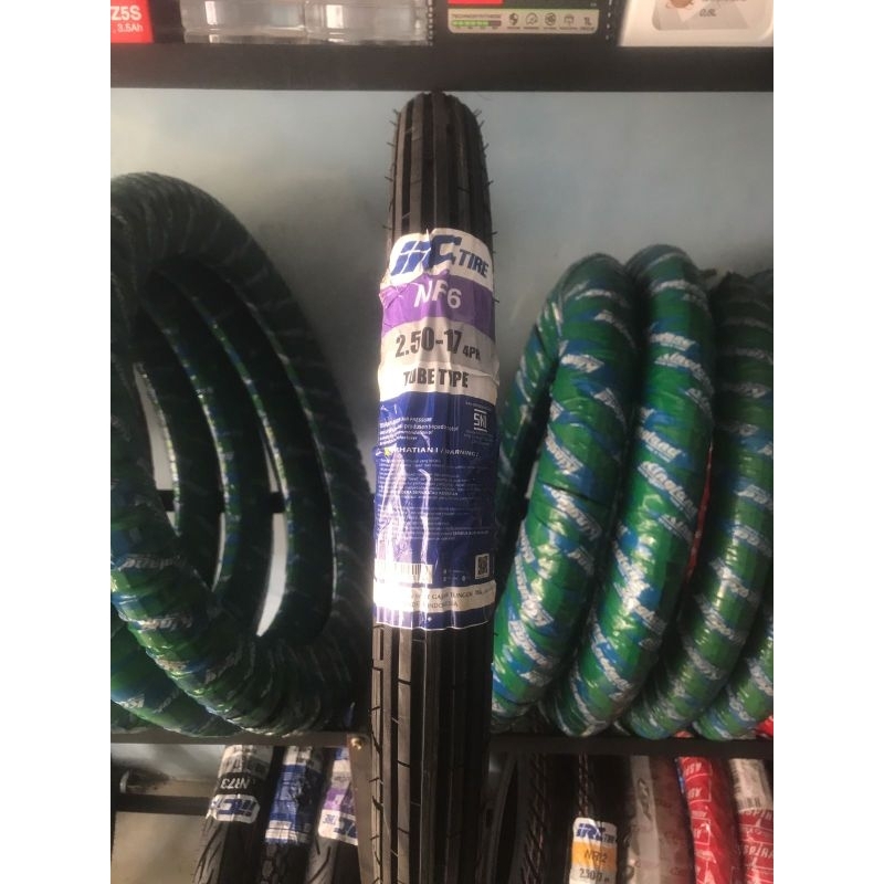 Ban luar motor bebek ring 17 ukuran 250-17 irc nf6 Batik lurus IRC