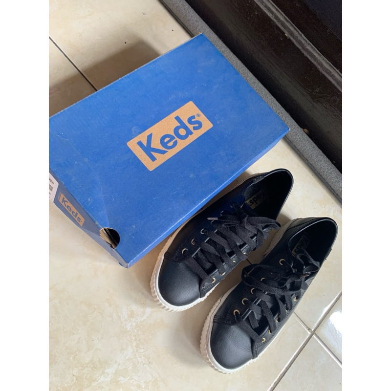 Preloved Keds Triple Kick Amp Leather Black kondisi istimewa