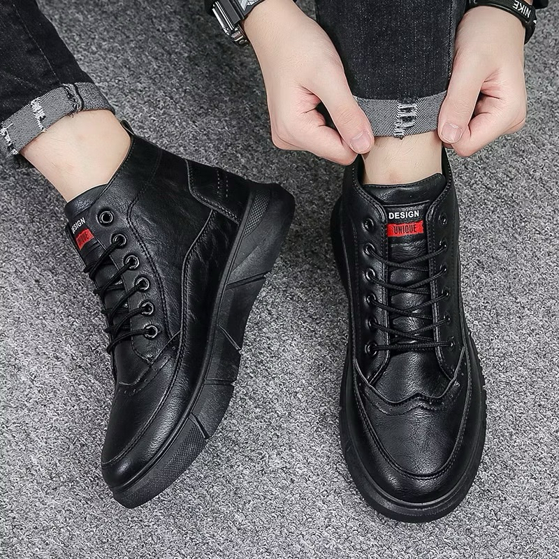 Sepatu Kulit Pria Boots model kulit Premiiun import - JHON HH89