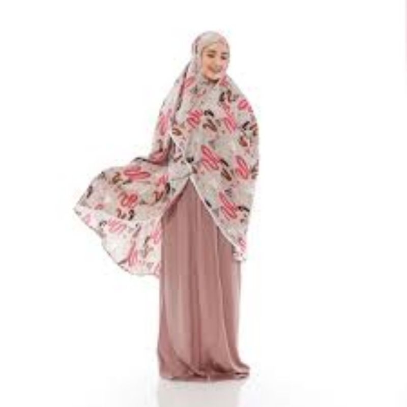 mukena travel 2in1 motif bunga