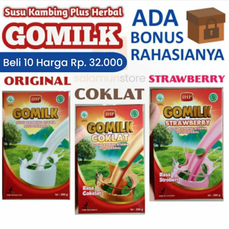 

GOMILK [Promo] ADA BONUS RAHASIANYA OPEN DISTRIBUTOR AGEN RESELLER GOMILK GO MILK SUSU KAMBING ETAWA PLUS HERBAL FORMULASI UNTUK ANAK DAN DEWASA TUA SERTA LANSIA SUSU BUBUK GOAT MILK ASLI ORIGINAL GROSIR ECER