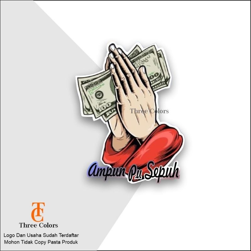 

#55, stiker lucu ampun puh sepuh, stiker keritik aknum