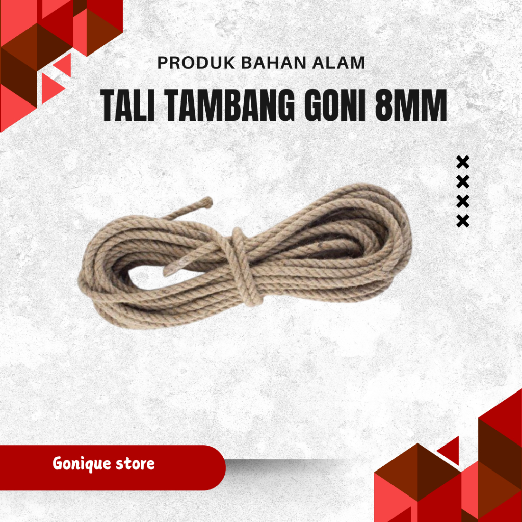 Tali tambang goni tali rami ukuran 8mm per meter tali goni tali rami tali tambang goni tali rami