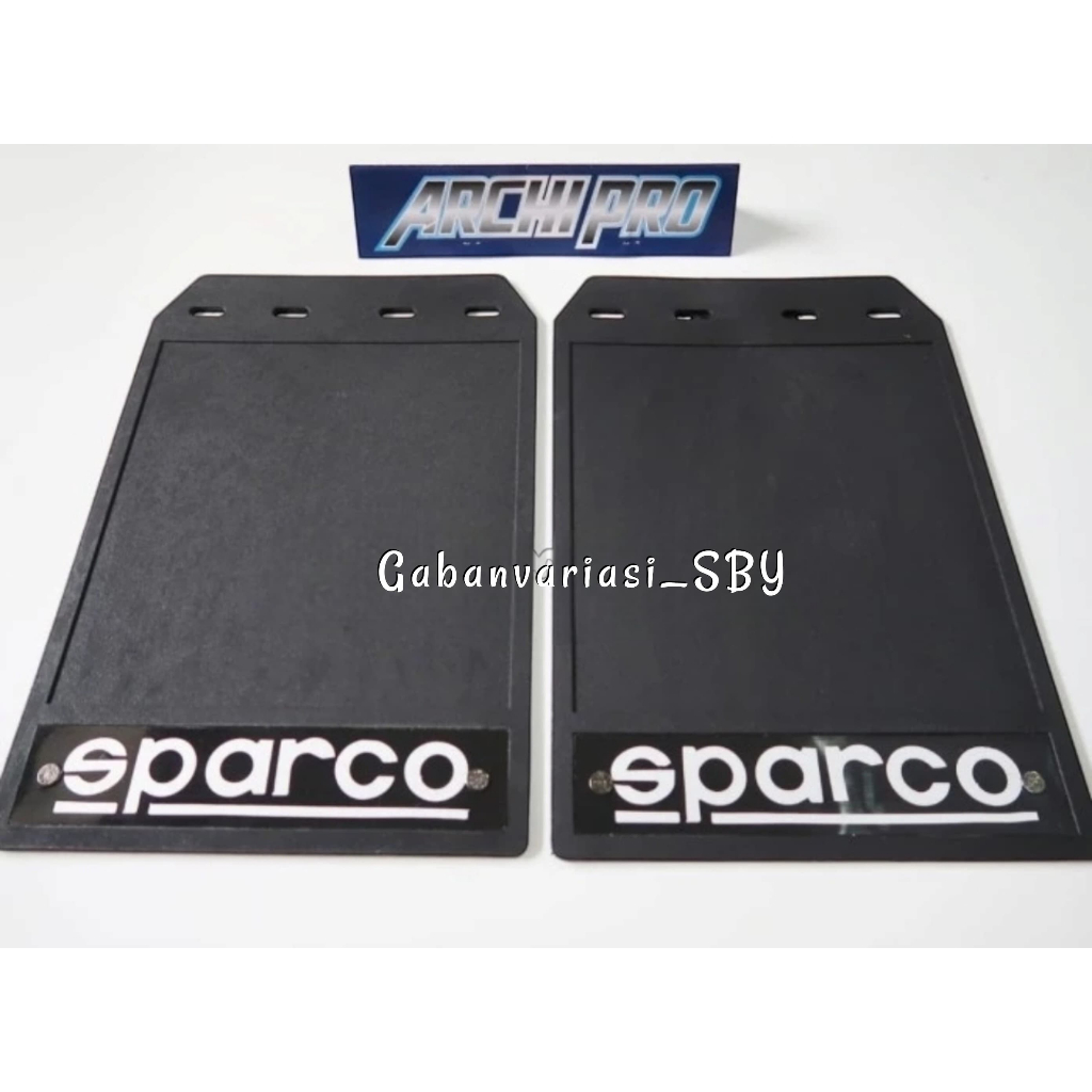 Mud Guard / Karpet Lumpur / Karpet Roda / Kepet Lumpur isi 2 - Sparco ( Putih / Merah / Kuning ) - Z