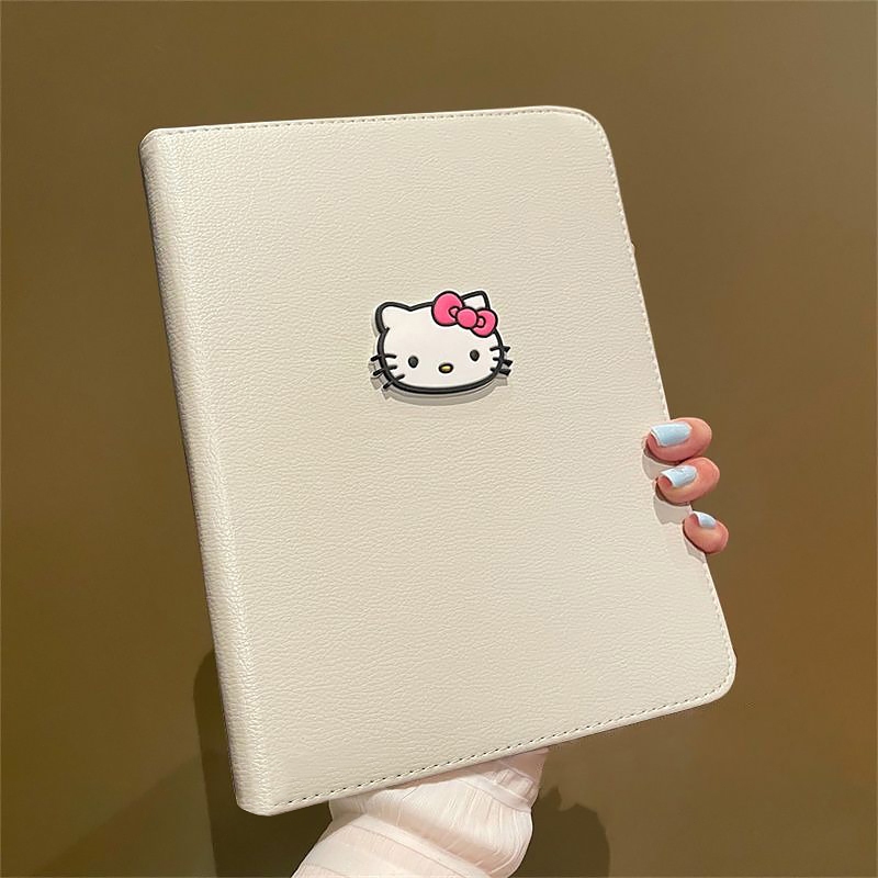 Cute Kitty Cat 360 Rotatable Flip Leather Tablet Case For iPad Air 2 3 4 5 6 iPad Mini 4 5 6 7 iPad