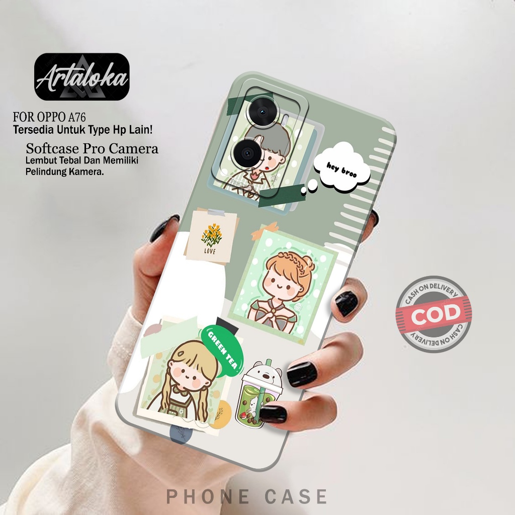 Case Hp Oppo A76 - Fashion Case Kartun - Softcase Oppo A76 - Casing Oppo A76 - Kesing Oppo A76 - Sil
