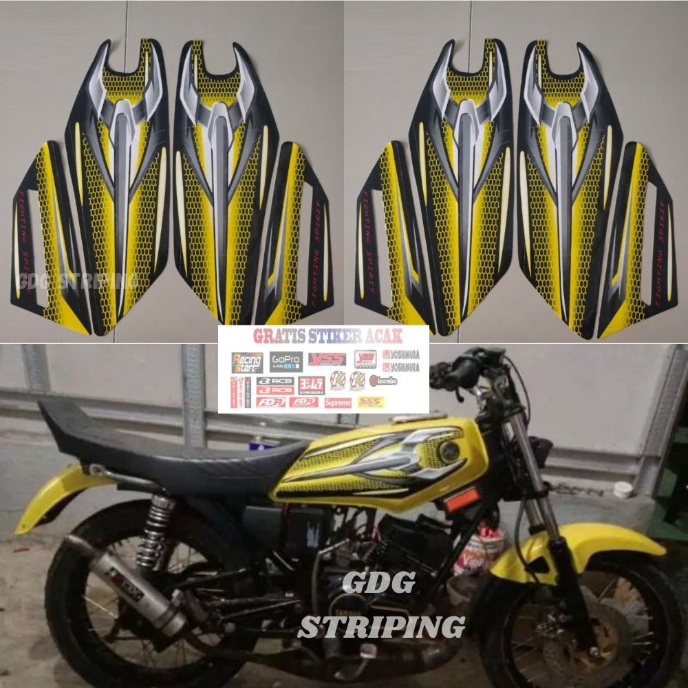 Striping Stiker Yamaha Rx King 2007 Kuning Murah GDG