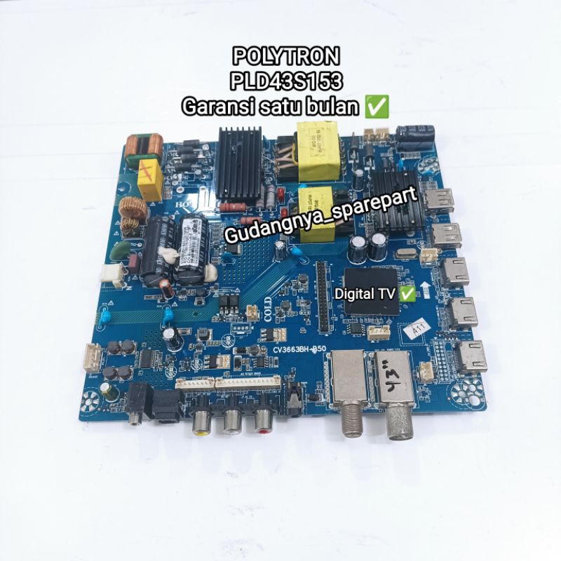 Mb mainboard POLYTRON PLD43S153 PLD 43S153 mobo modul mesin tv