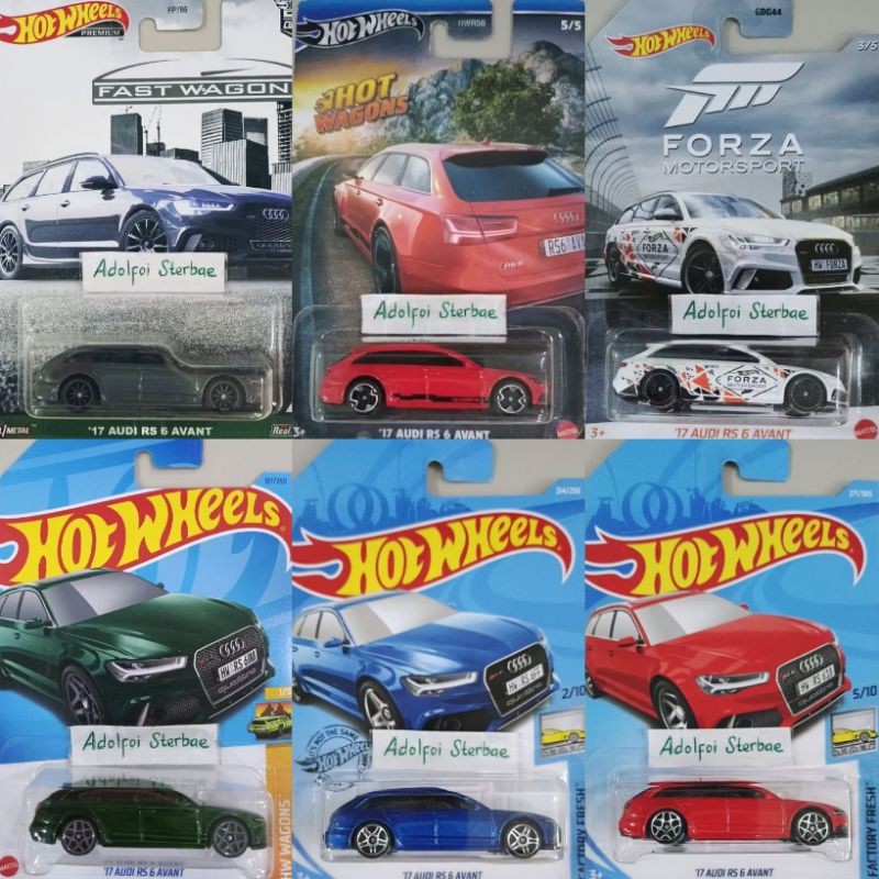 hotwheels hot wheels '17 audi rs 6 avant factory fresh edisi forza motorsport premium fast wagons ca