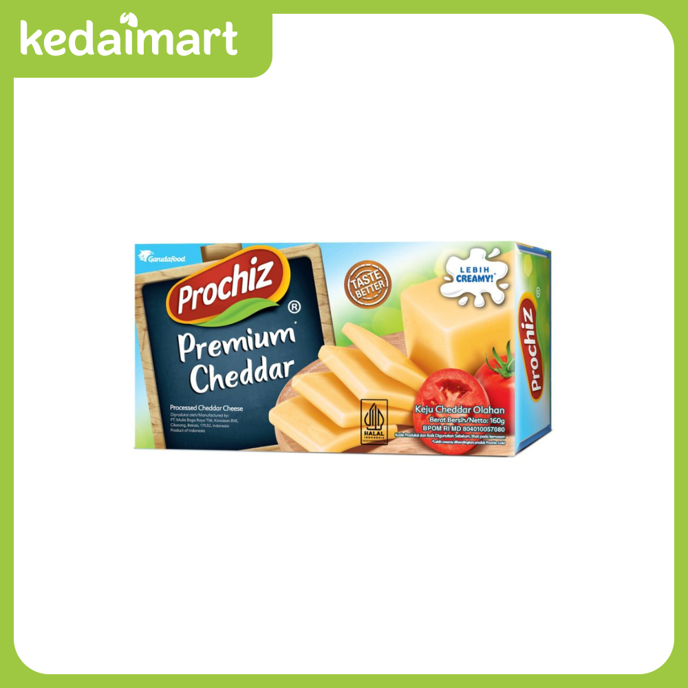 

Prochiz Keju Premium Cheddar 160 Gram