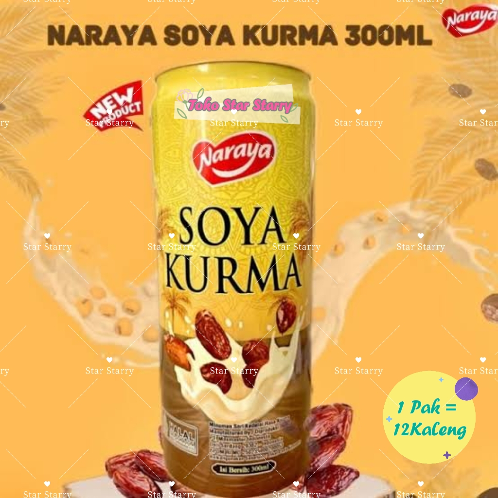 

Soya Kurma 300 ml / 1 Dus Isi 12 pcs 300ml / Minuman Soya Minumana Kurma Minum Viral Halal MUI