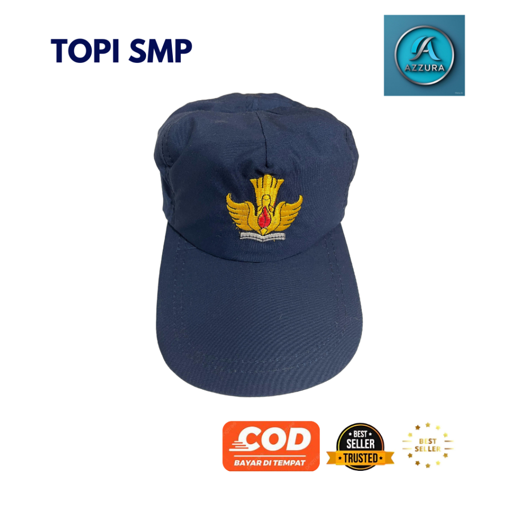 Topi SMP | Topi Sekolah Menengah Pertama Biru | Topi Seragam SMP Biru