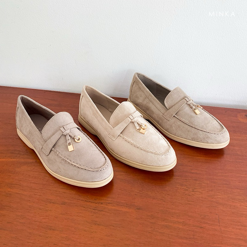 Minka LOU Summer Walk Suede Sepatu Wanita Loafers Shoes